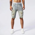 Shred Line Denim Shorts