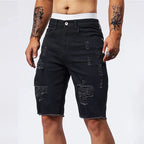 Shred Line Denim Shorts